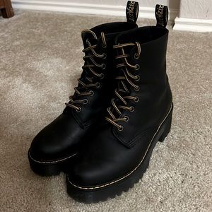 Dr. Marten’s Shriver Hi Leather Black Boots with Hiking Laces - Read Notice